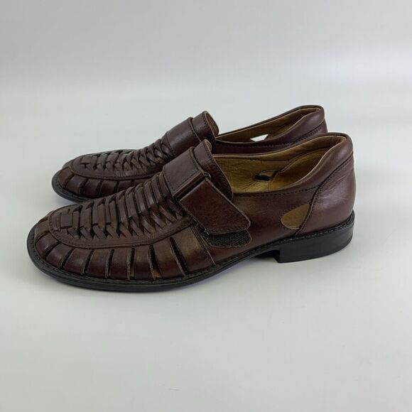 BOGO Remus Fernando Baldassarri Fisherman Sandal Brwn Leather Italy Woven 42 8-9 main image 13